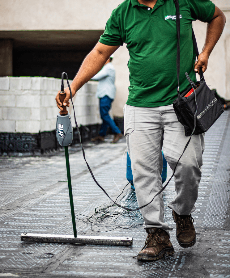 teste Holiday em áreas impermeabilizadas